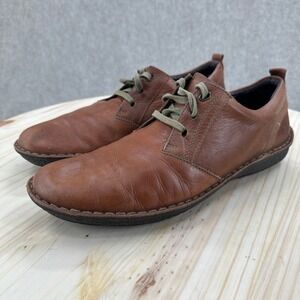 Pikolinos Santiago Oxford Brown Leather Shoes Mens 10.5-11‎ Comfort Casual FLAW